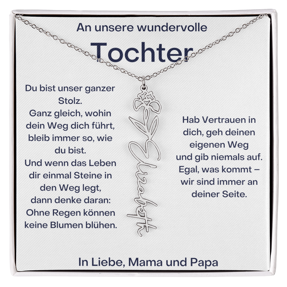 Personalisierte Namenskette Tochter Geschenk - Von Mama und Papa