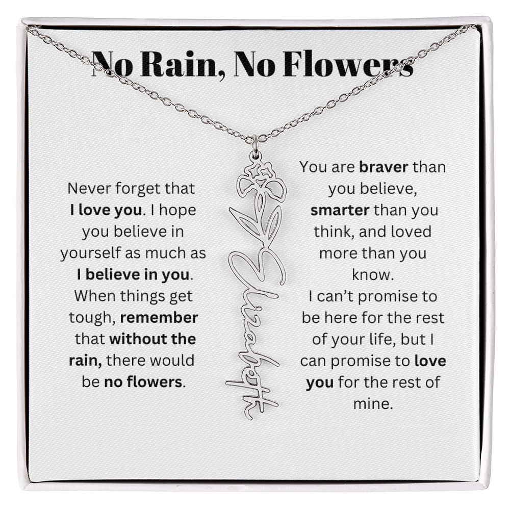 Personalized Flower Name Necklace 2