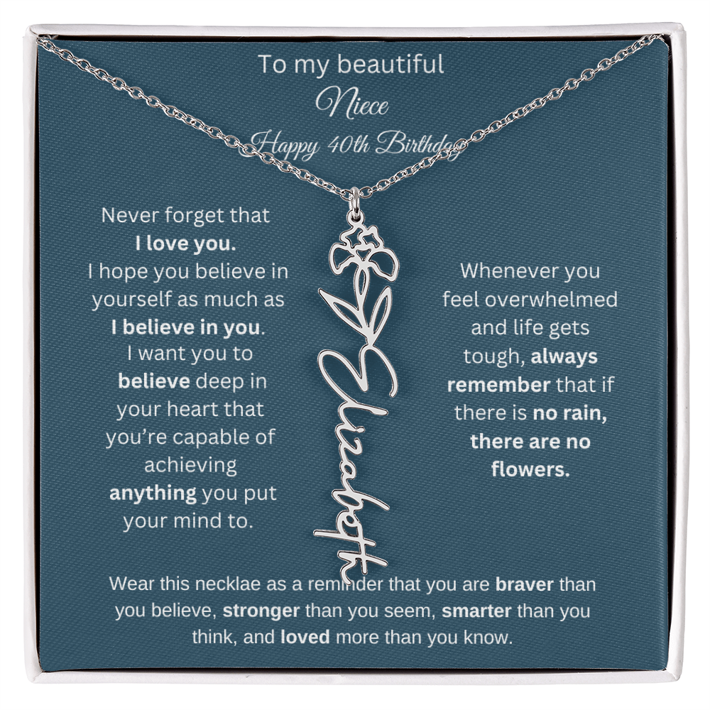 To My Beautiful Niece 40th Birthday