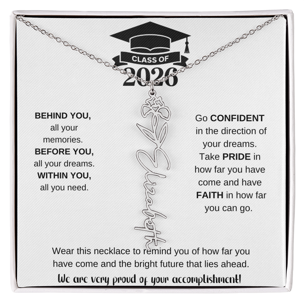 2026 Graduation Name Necklace