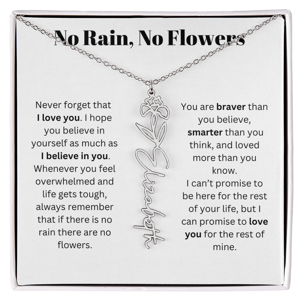 Personalized Flower Name Necklace 1