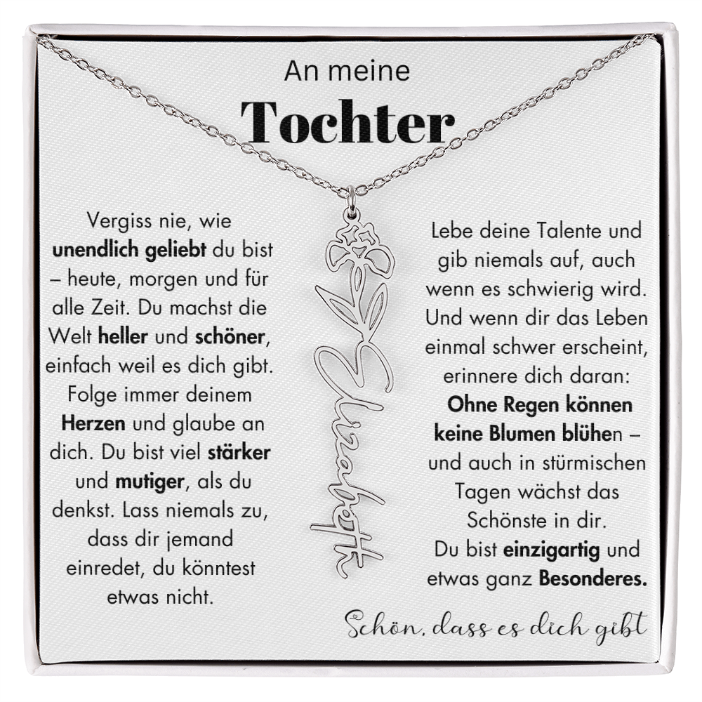 Geschenk Tochter Schmuckkarte mit Spruch unendlich geliebt Mutmacher Erinnerung Weihnachten Geburtstag