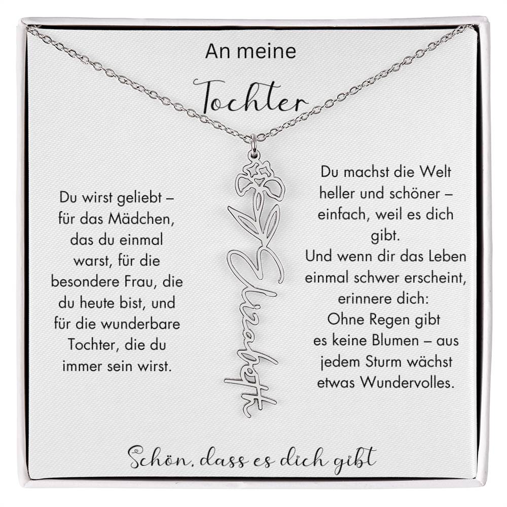 Geburtsblumenkette für erwachsene Tochter