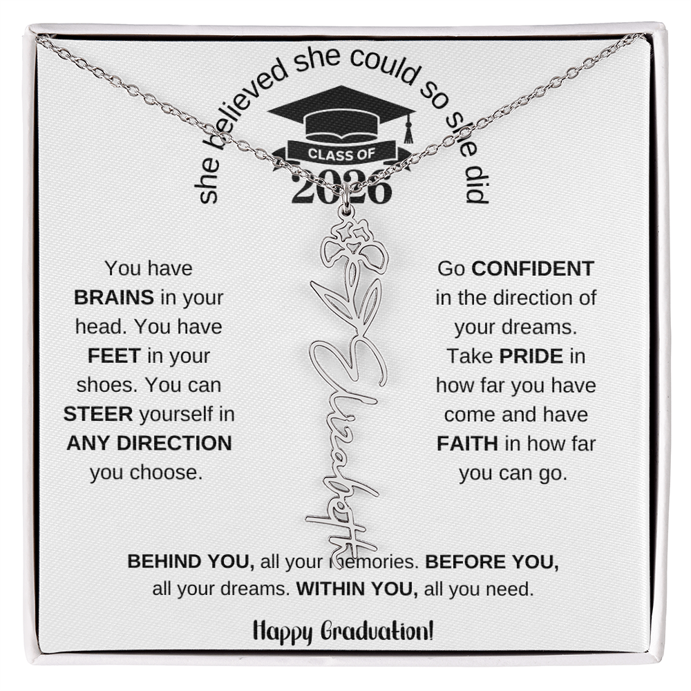 2026 Graduation Name Necklace