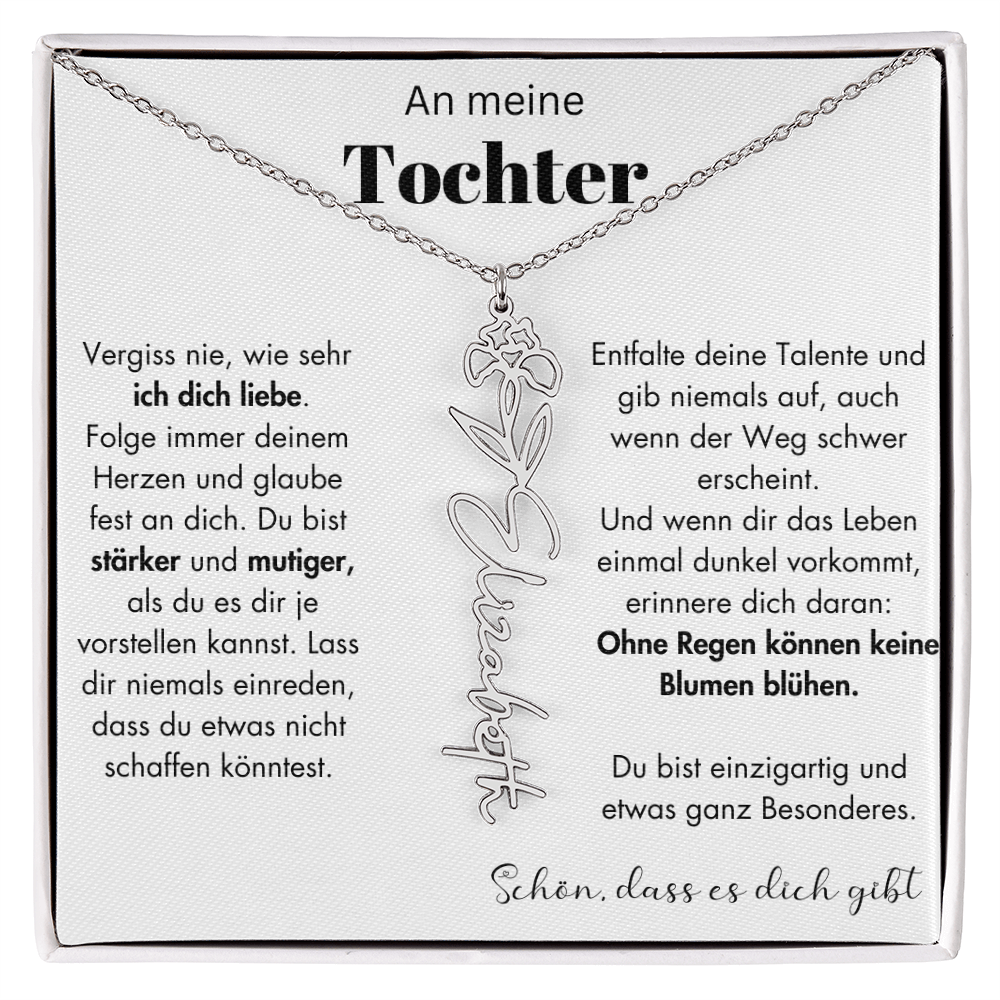 Für meine Tochter Schmuckkarte mit liebevoller Botschaft vergiss nie wie sehr ich dich liebe Erinnerung Weihnachten Geburtstag