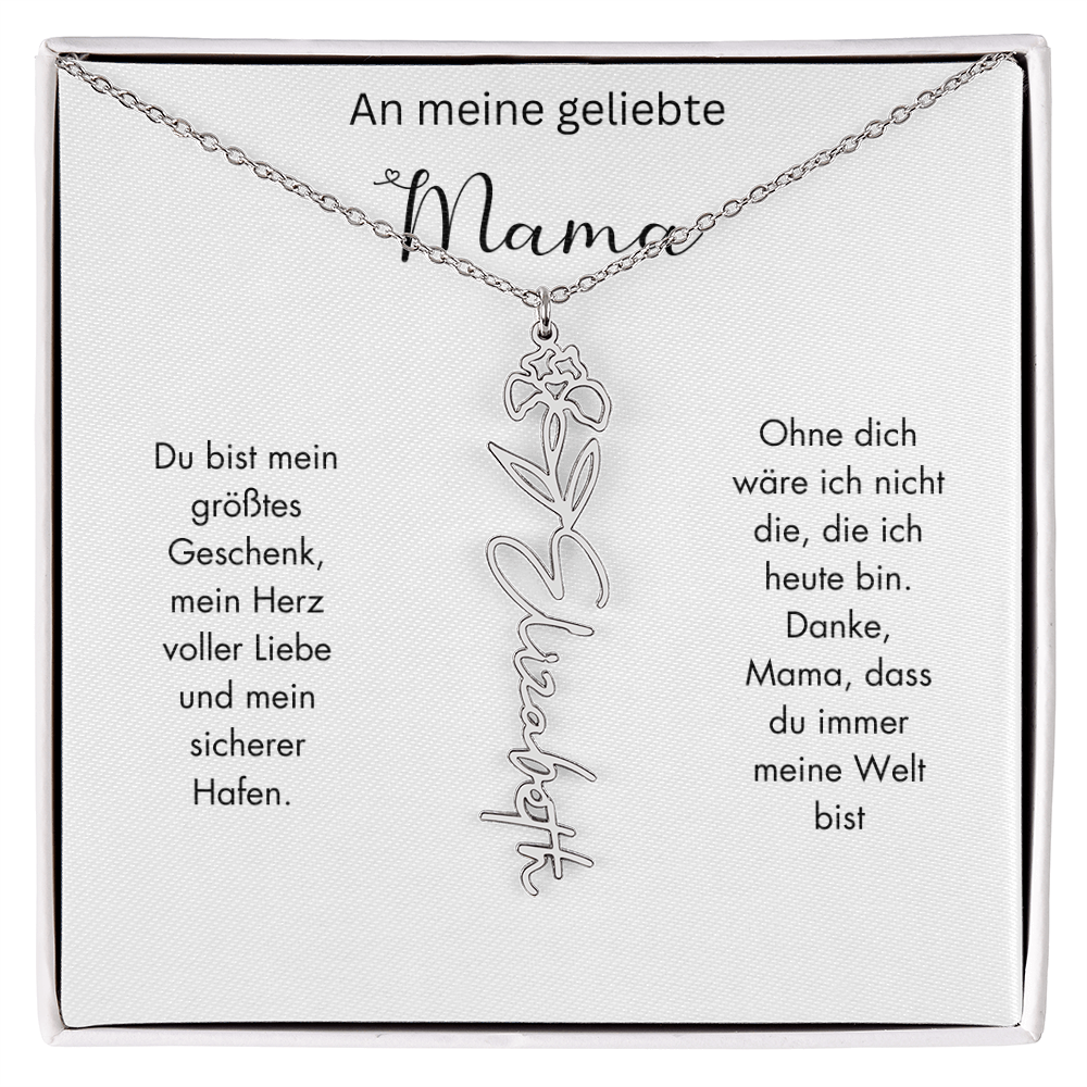 Personalisierte Geburtsblumen Kette für Mama