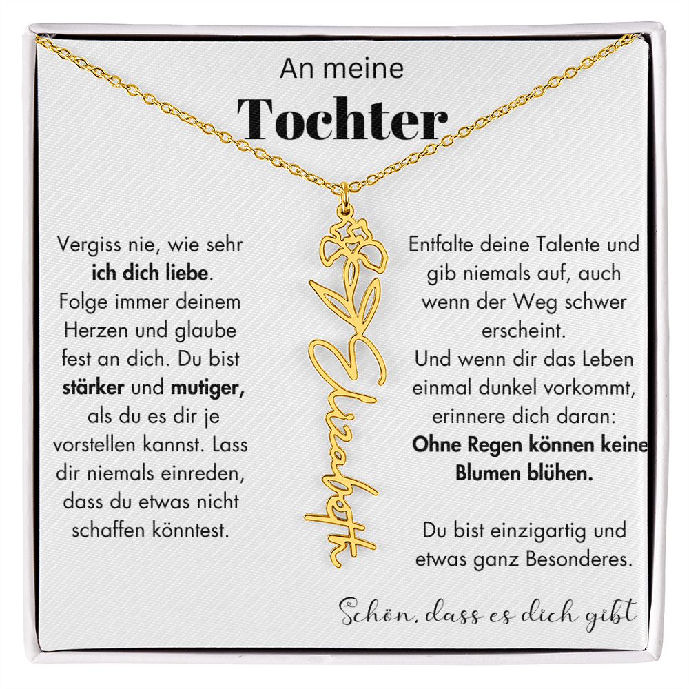 Für meine Tochter Schmuckkarte mit liebevoller Botschaft vergiss nie wie sehr ich dich liebe Erinnerung Weihnachten Geburtstag