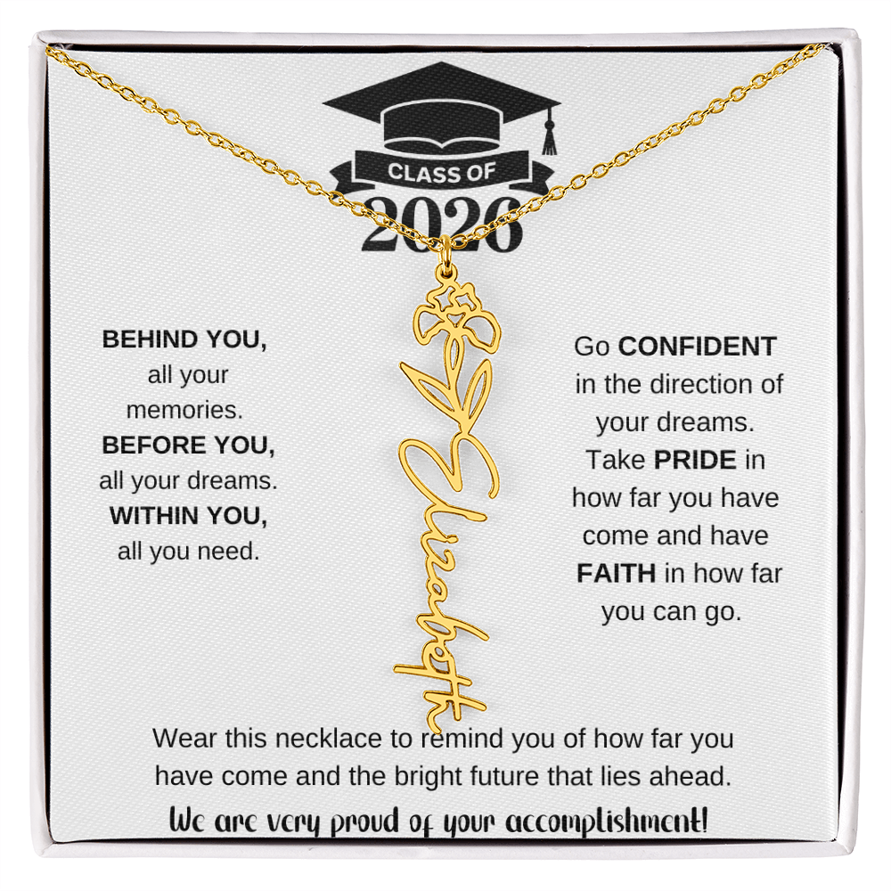 2026 Graduation Name Necklace