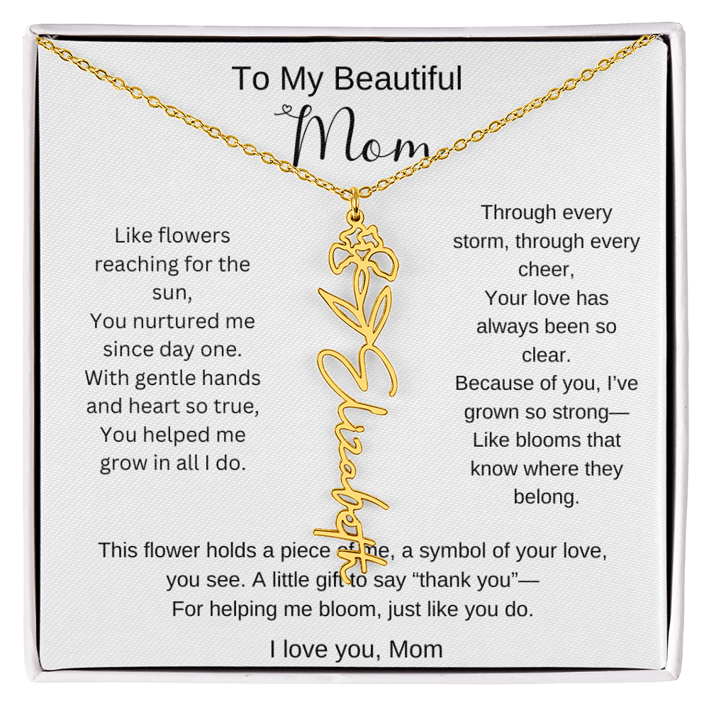 Personalized Mother's Day Necklace Gift for Mom