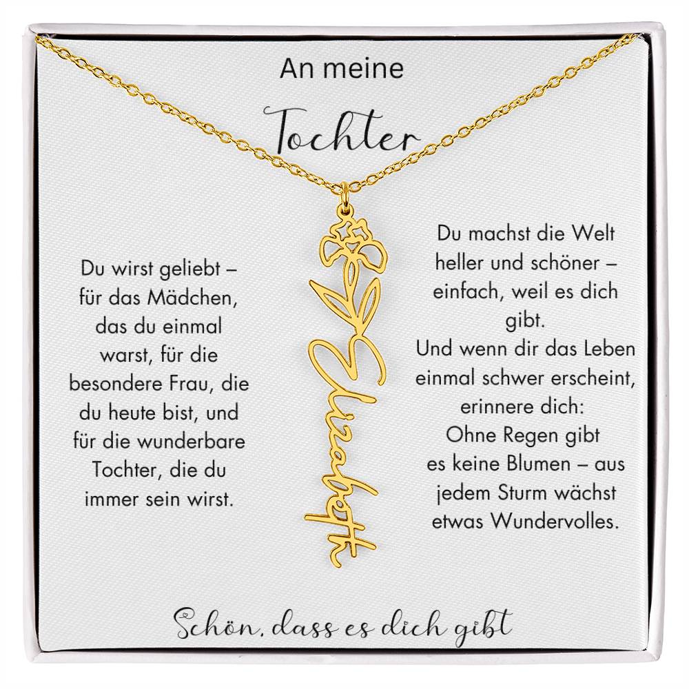 Geburtsblumenkette für erwachsene Tochter