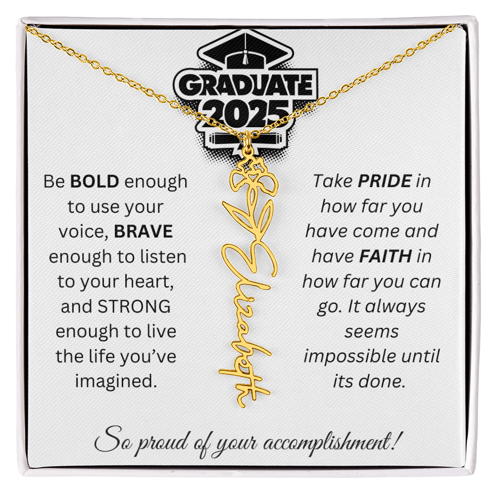 2025 Graduation Gift - Flower Name Necklace 1