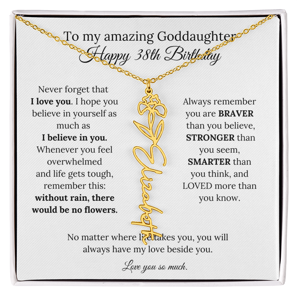Happy 38th Birthday Gift for Goddaughter
