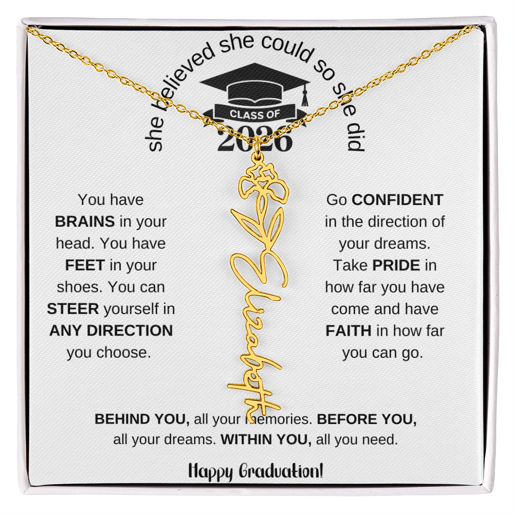 2026 Graduation Name Necklace