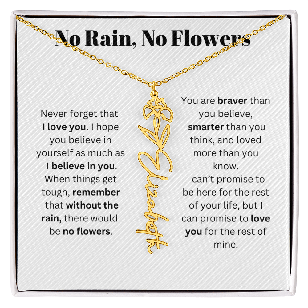 Personalized Flower Name Necklace 2