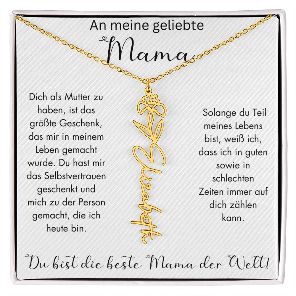 Geburtsblumen Namenskette für Mama
