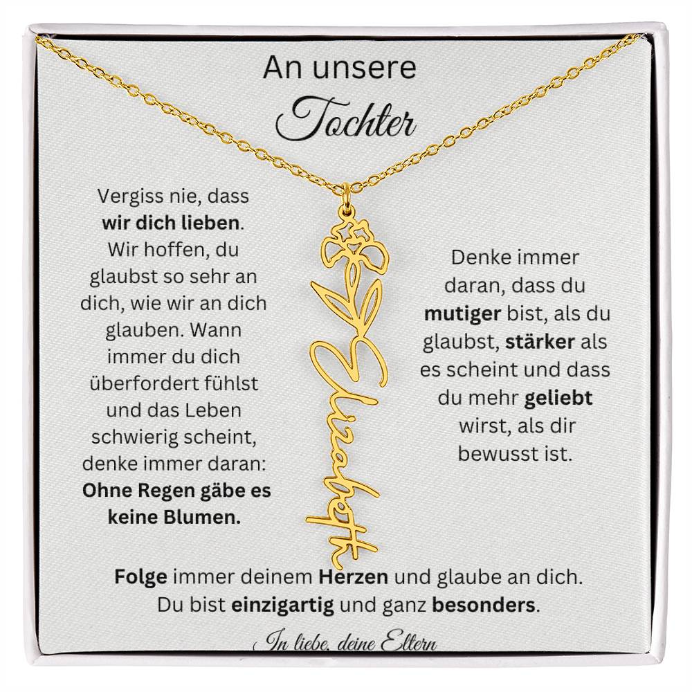 Weihnachtsgeschenk Eltern an Tochter