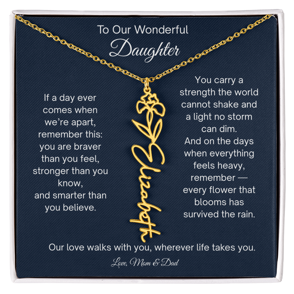 Personalized Daughter Necklace from Parents