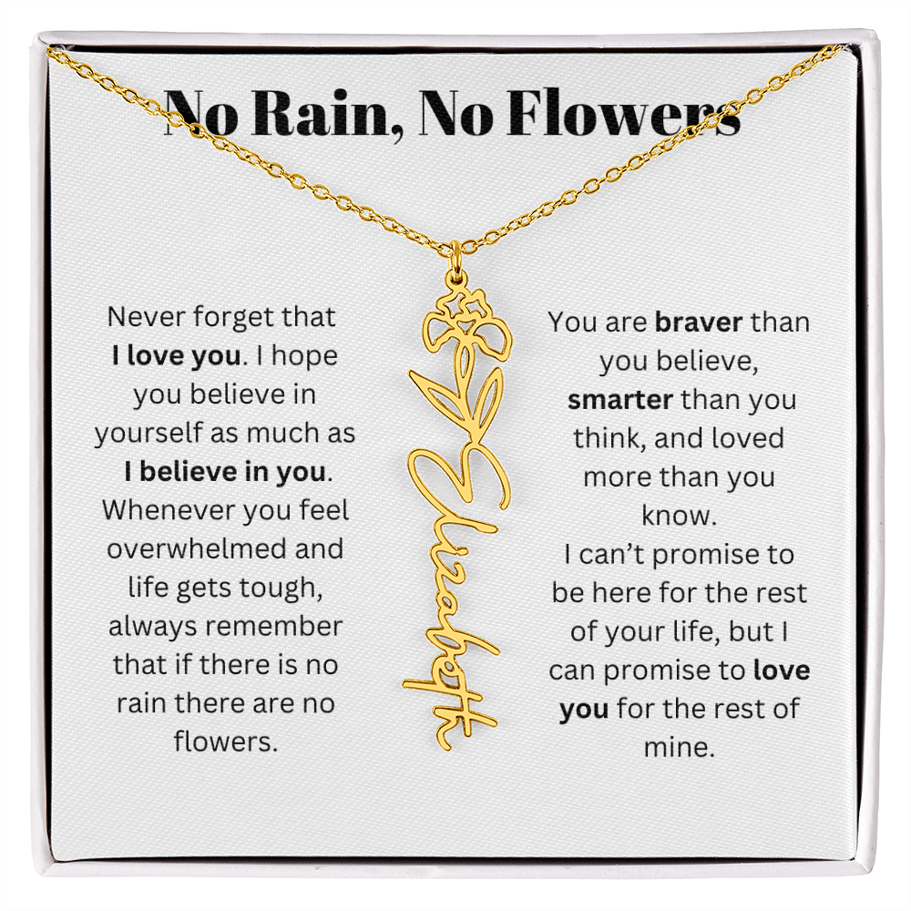 Personalized Flower Name Necklace 1