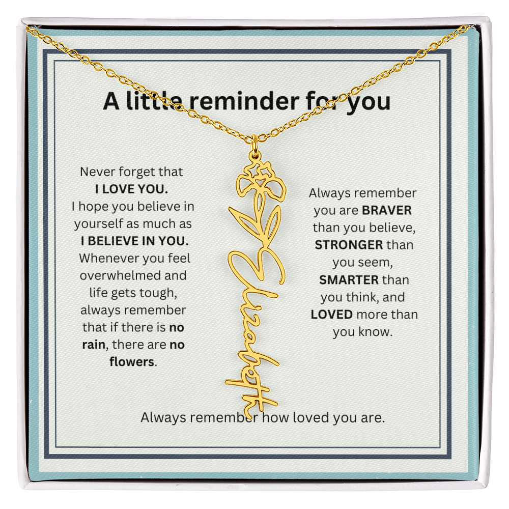 A Little Reminder Of You | Birth Flower Name Necklace