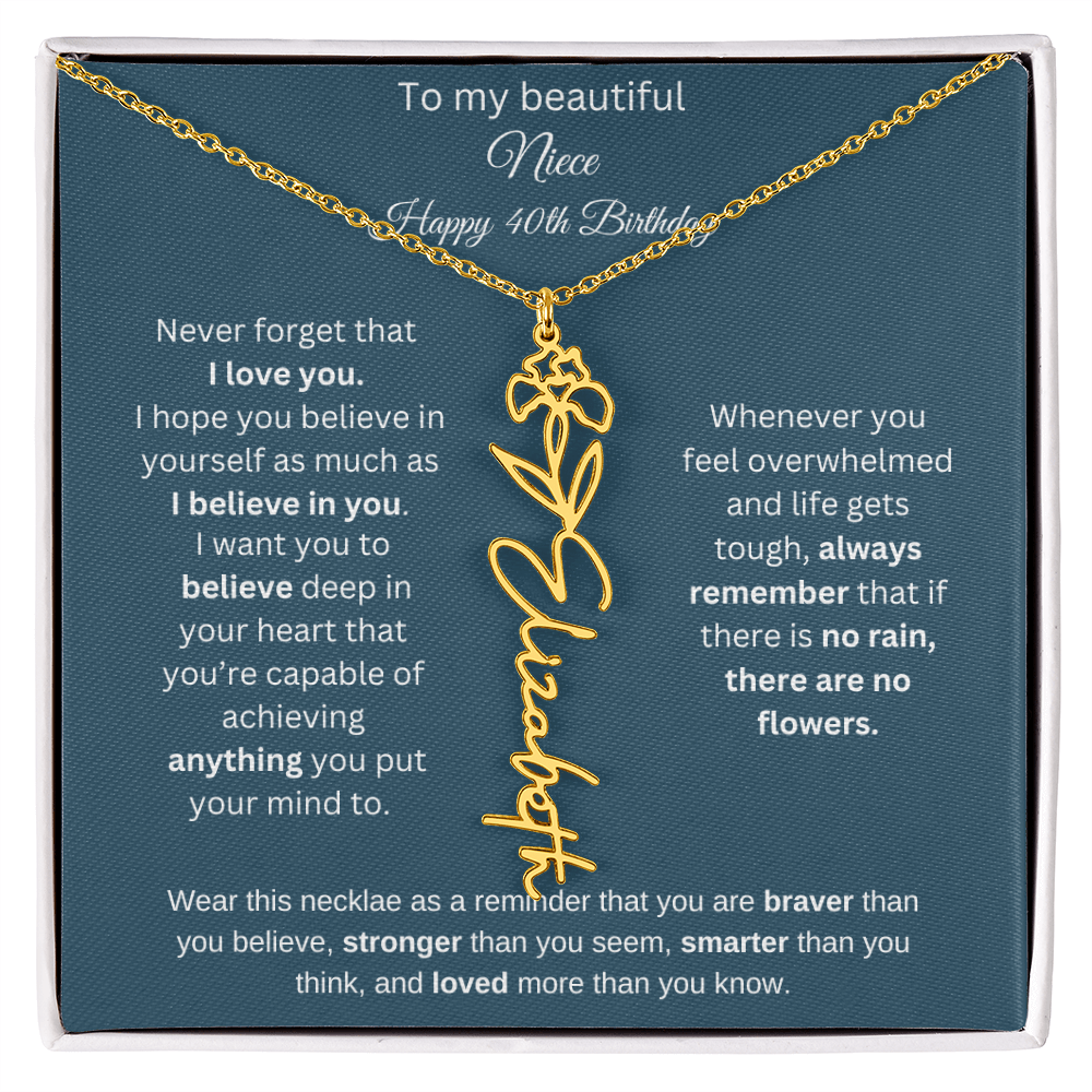 To My Beautiful Niece 40th Birthday