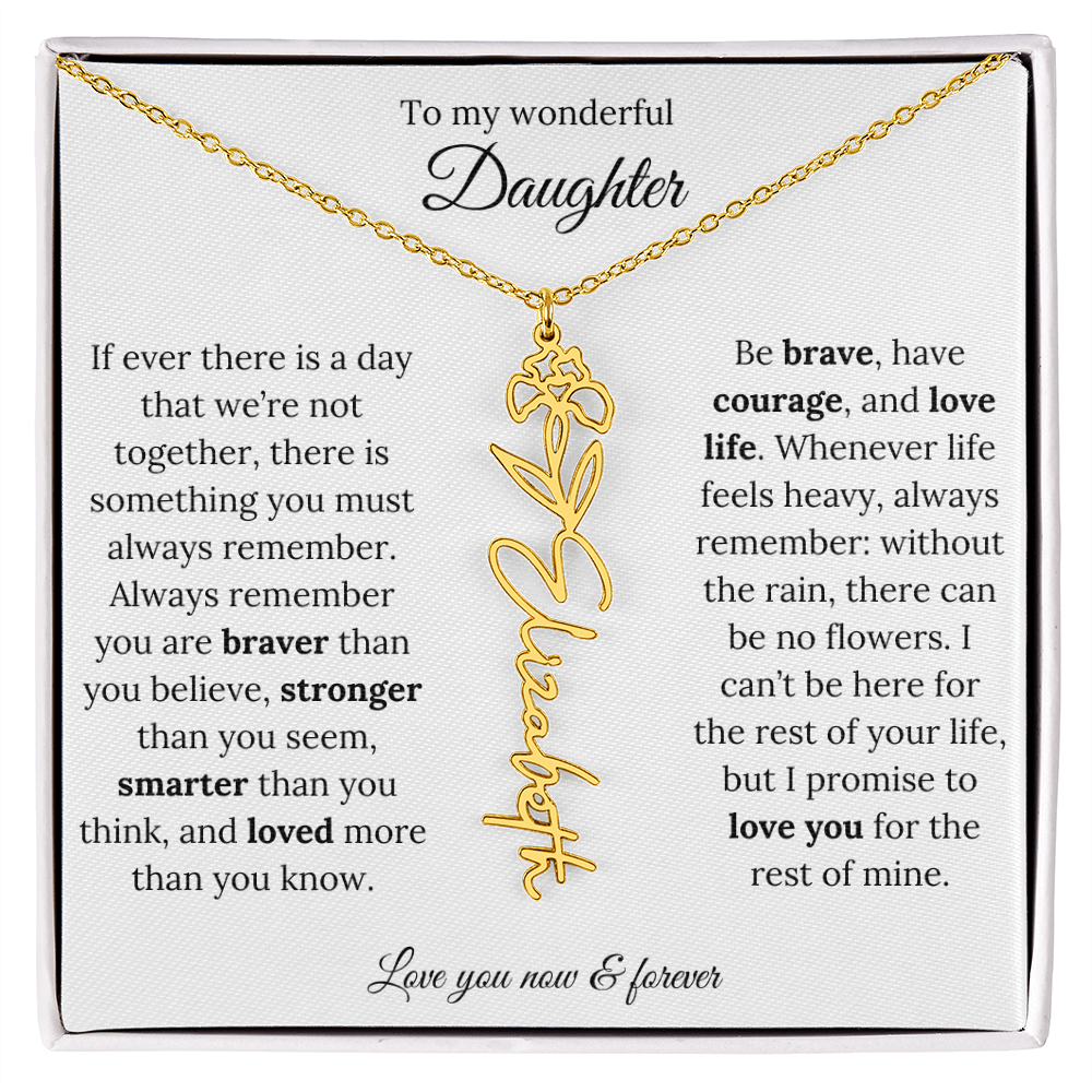 Custom Floral Jewelry Gift For Daughter