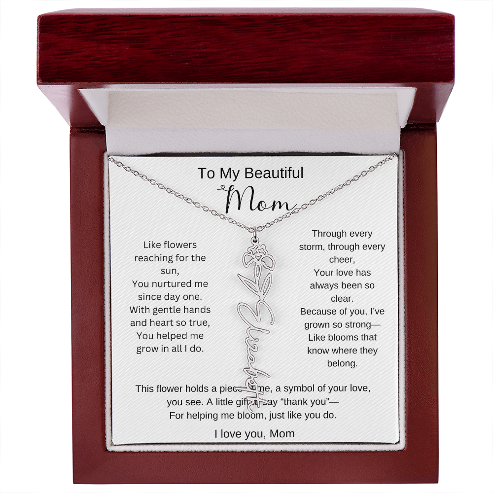 Personalized Mother's Day Necklace Gift for Mom