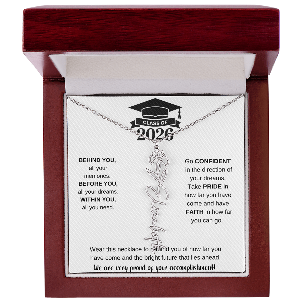 2026 Graduation Name Necklace