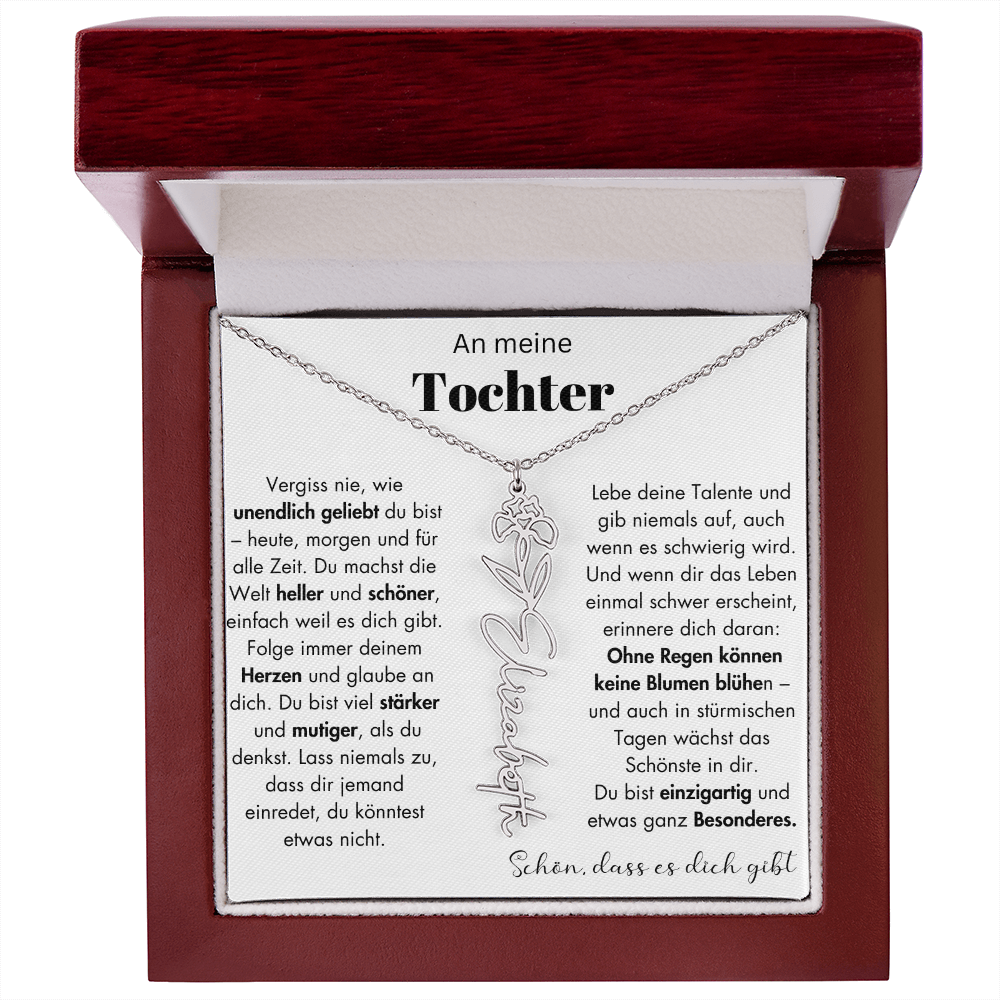 Geschenk Tochter Schmuckkarte mit Spruch unendlich geliebt Mutmacher Erinnerung Weihnachten Geburtstag