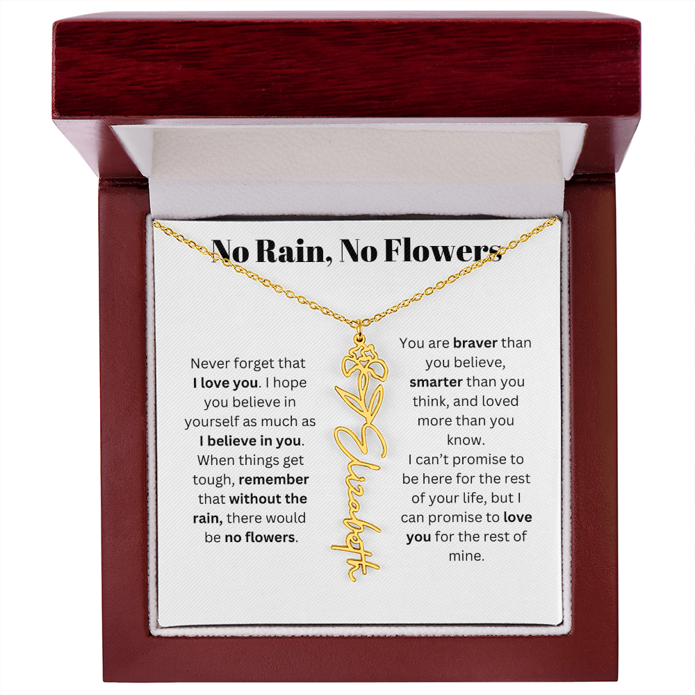 Personalized Flower Name Necklace 2