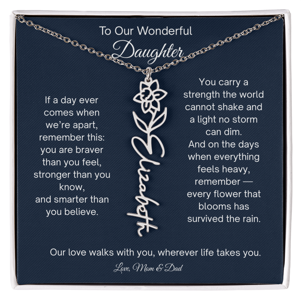 Personalized Daughter Necklace from Parents