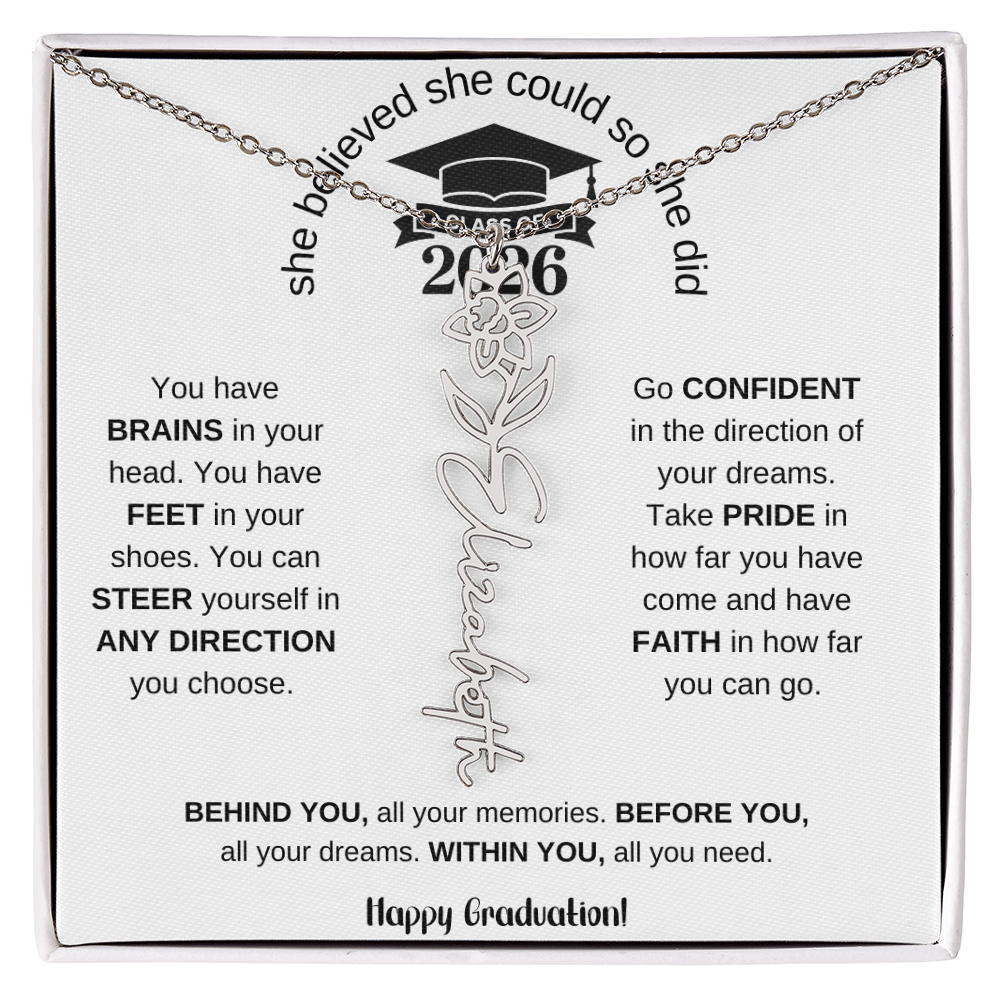 2026 Graduation Name Necklace
