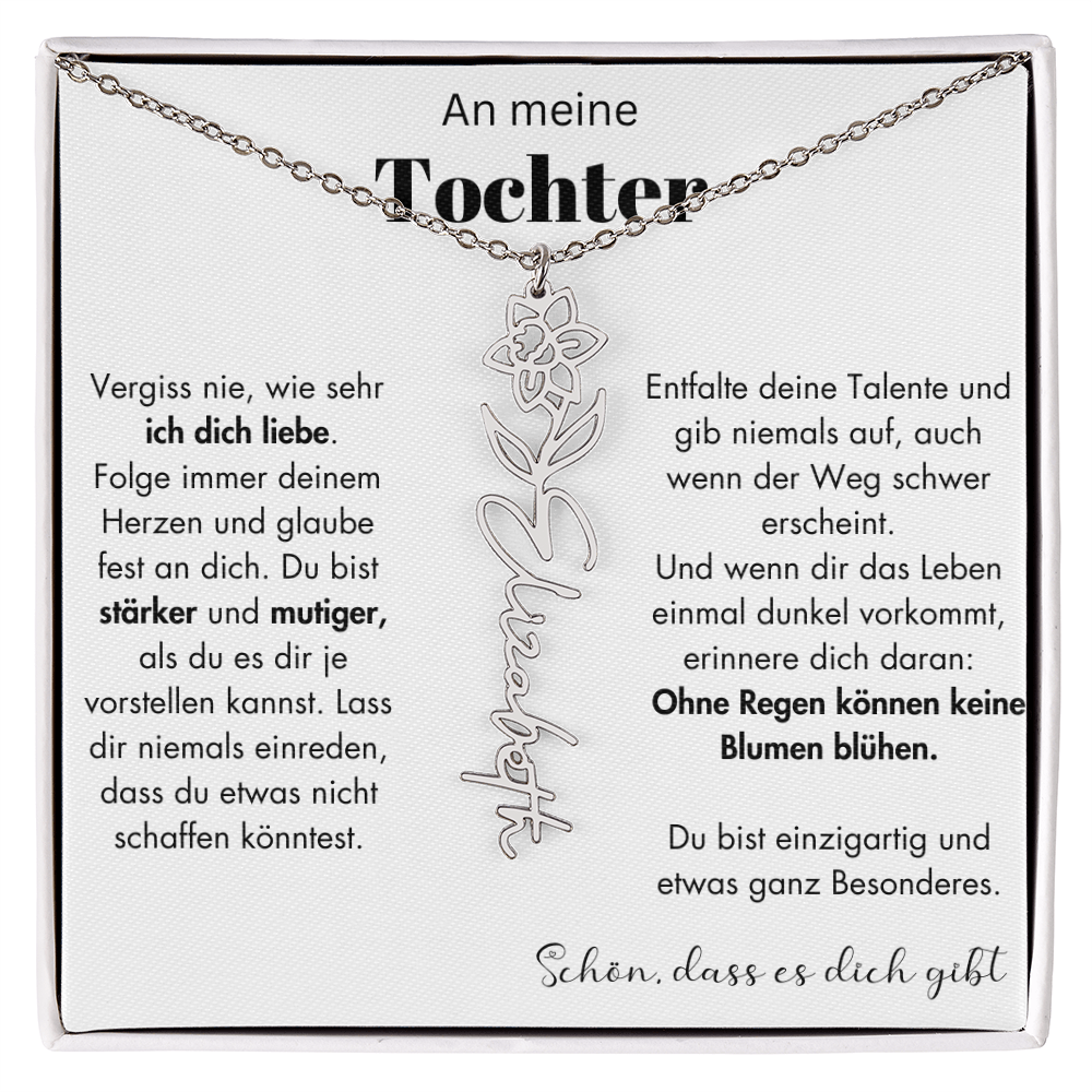 Für meine Tochter Schmuckkarte mit liebevoller Botschaft vergiss nie wie sehr ich dich liebe Erinnerung Weihnachten Geburtstag