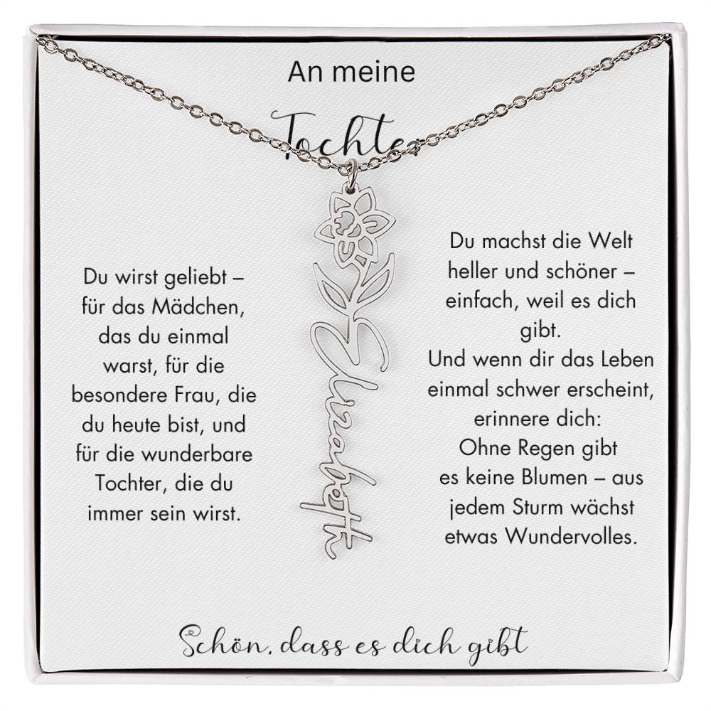 Geburtsblumenkette für erwachsene Tochter