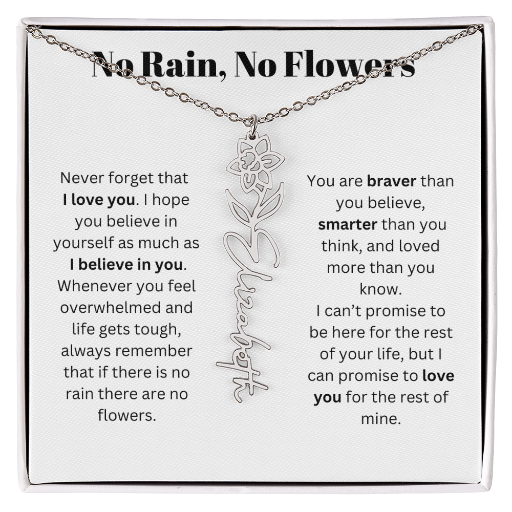 Personalized Flower Name Necklace 1