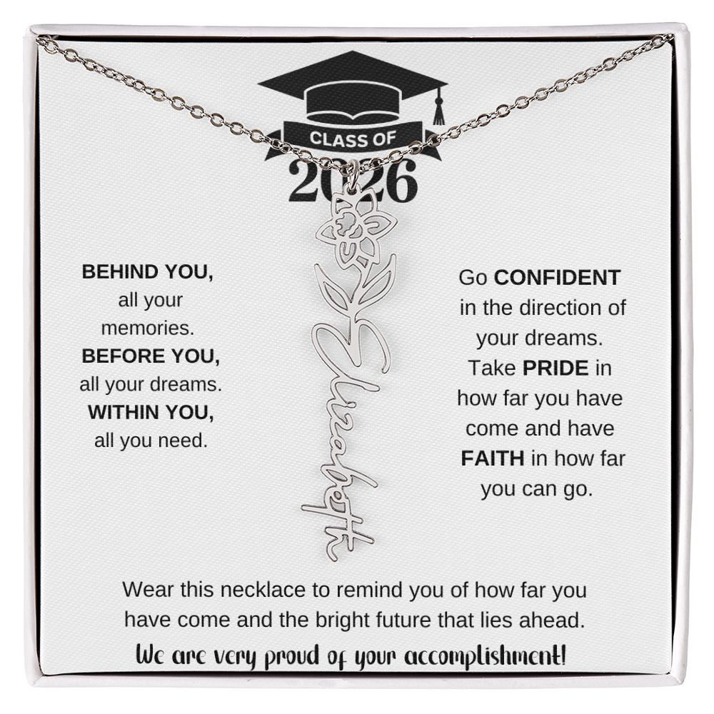 2026 Graduation Name Necklace