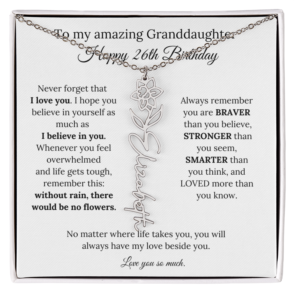 Happy 26th Birthday Gift for Granddaughter