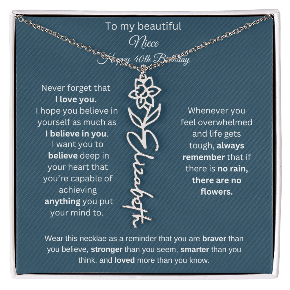 To My Beautiful Niece 40th Birthday