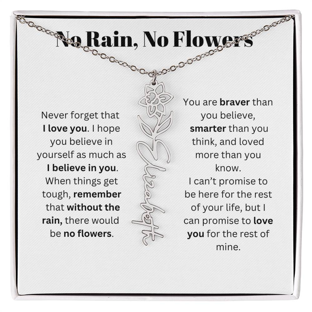 Personalized Flower Name Necklace 2