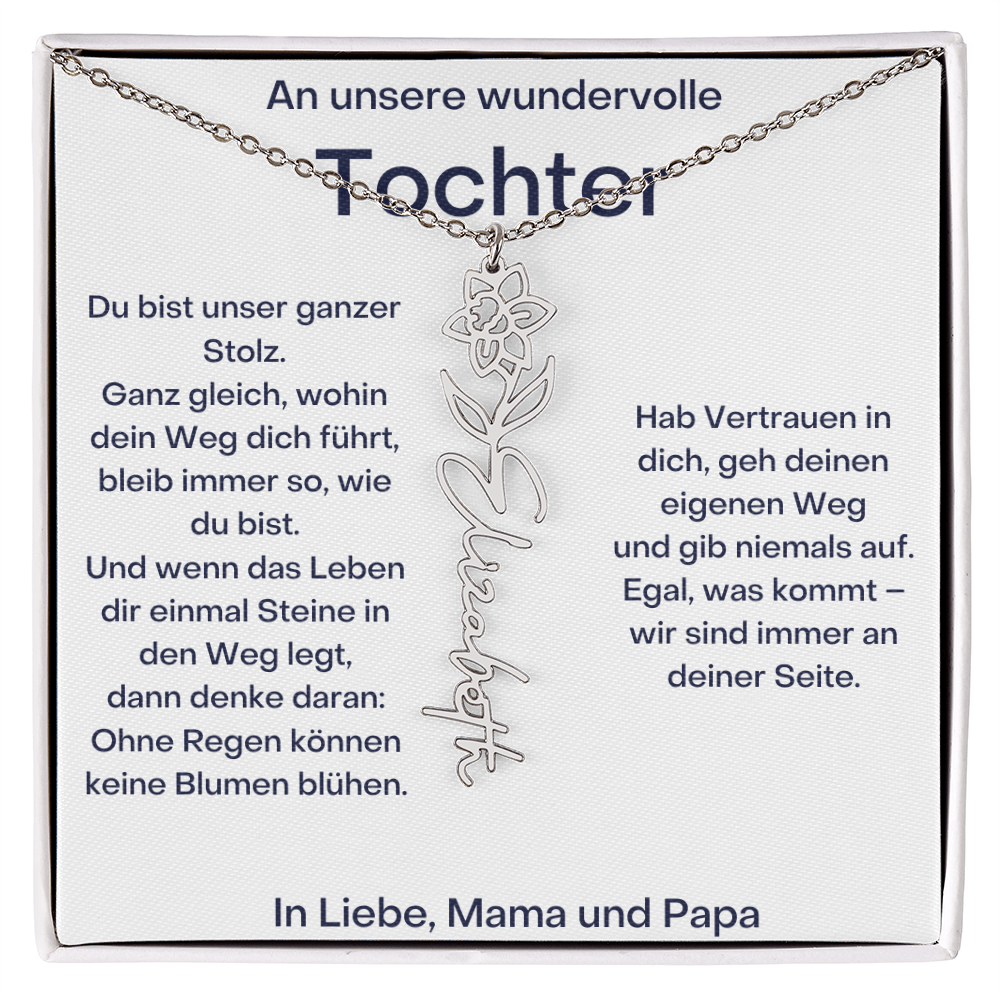 Personalisierte Namenskette Tochter Geschenk - Von Mama und Papa