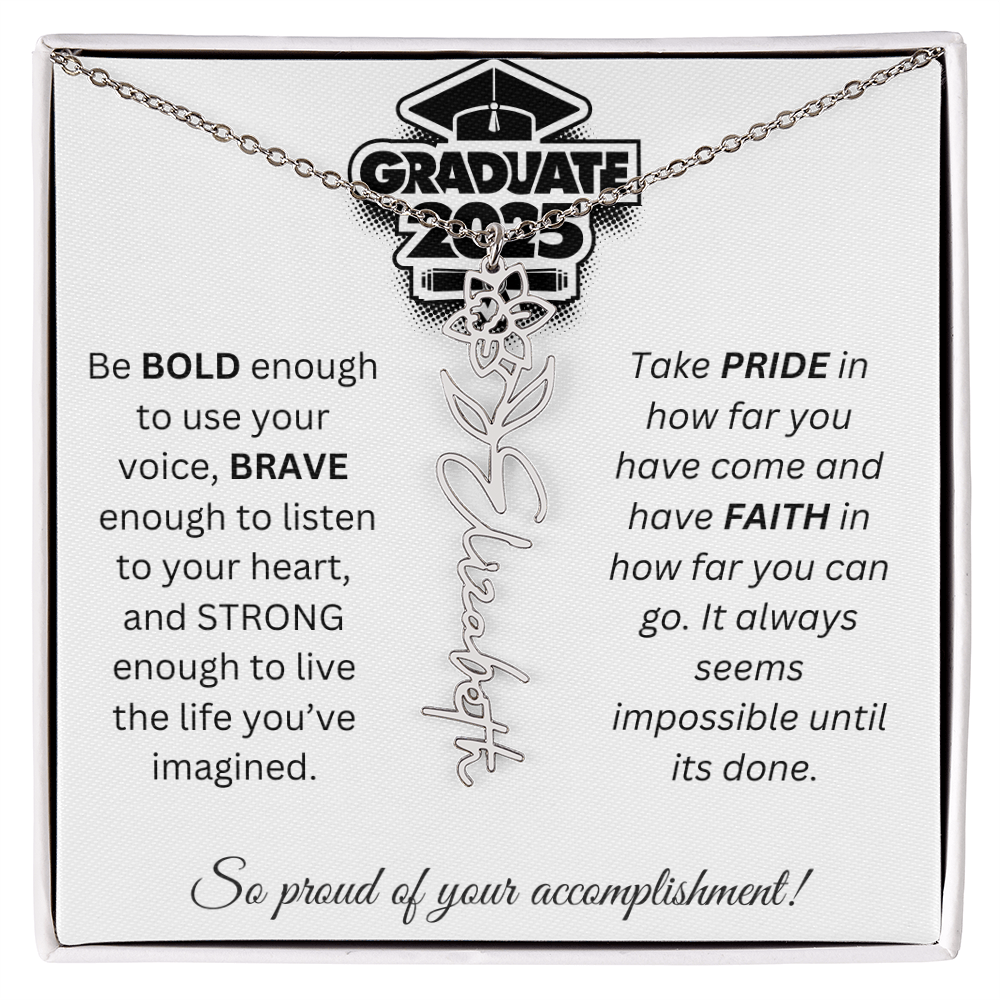 2025 Graduation Gift - Flower Name Necklace 1