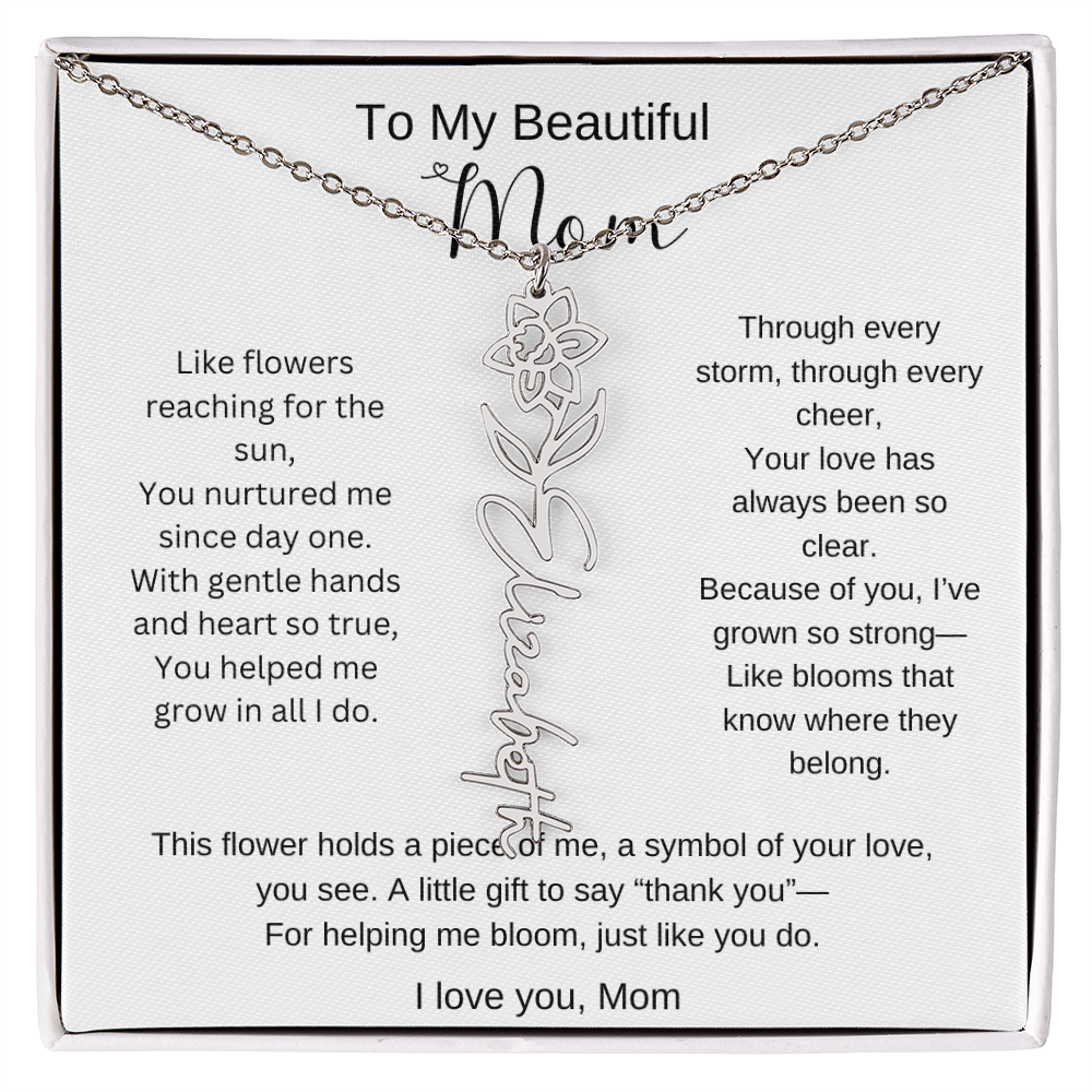 Personalized Mother's Day Necklace Gift for Mom