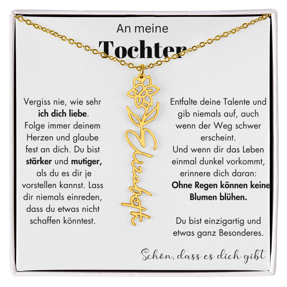 Für meine Tochter Schmuckkarte mit liebevoller Botschaft vergiss nie wie sehr ich dich liebe Erinnerung Weihnachten Geburtstag