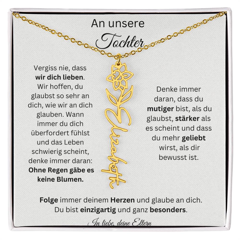Weihnachtsgeschenk Eltern an Tochter