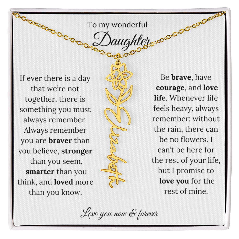 Custom Floral Jewelry Gift For Daughter