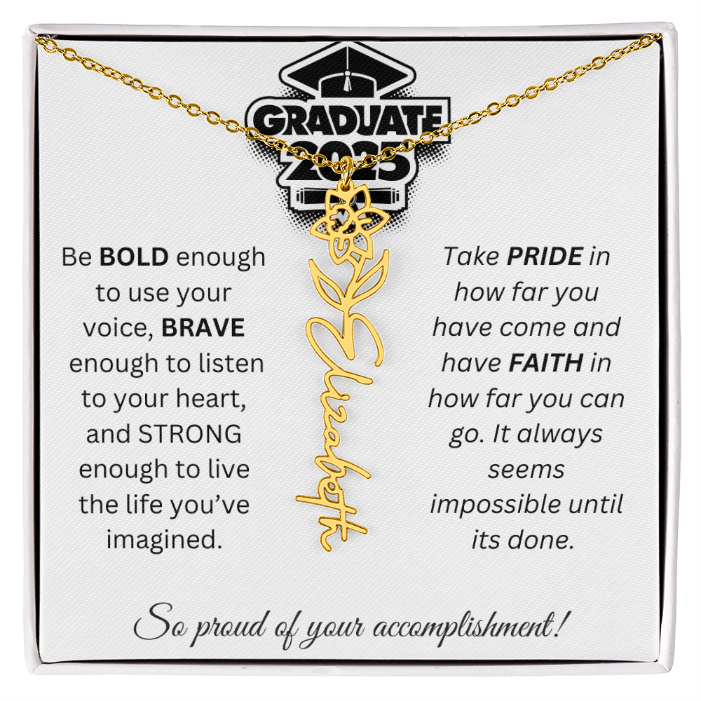 2025 Graduation Gift - Flower Name Necklace 1