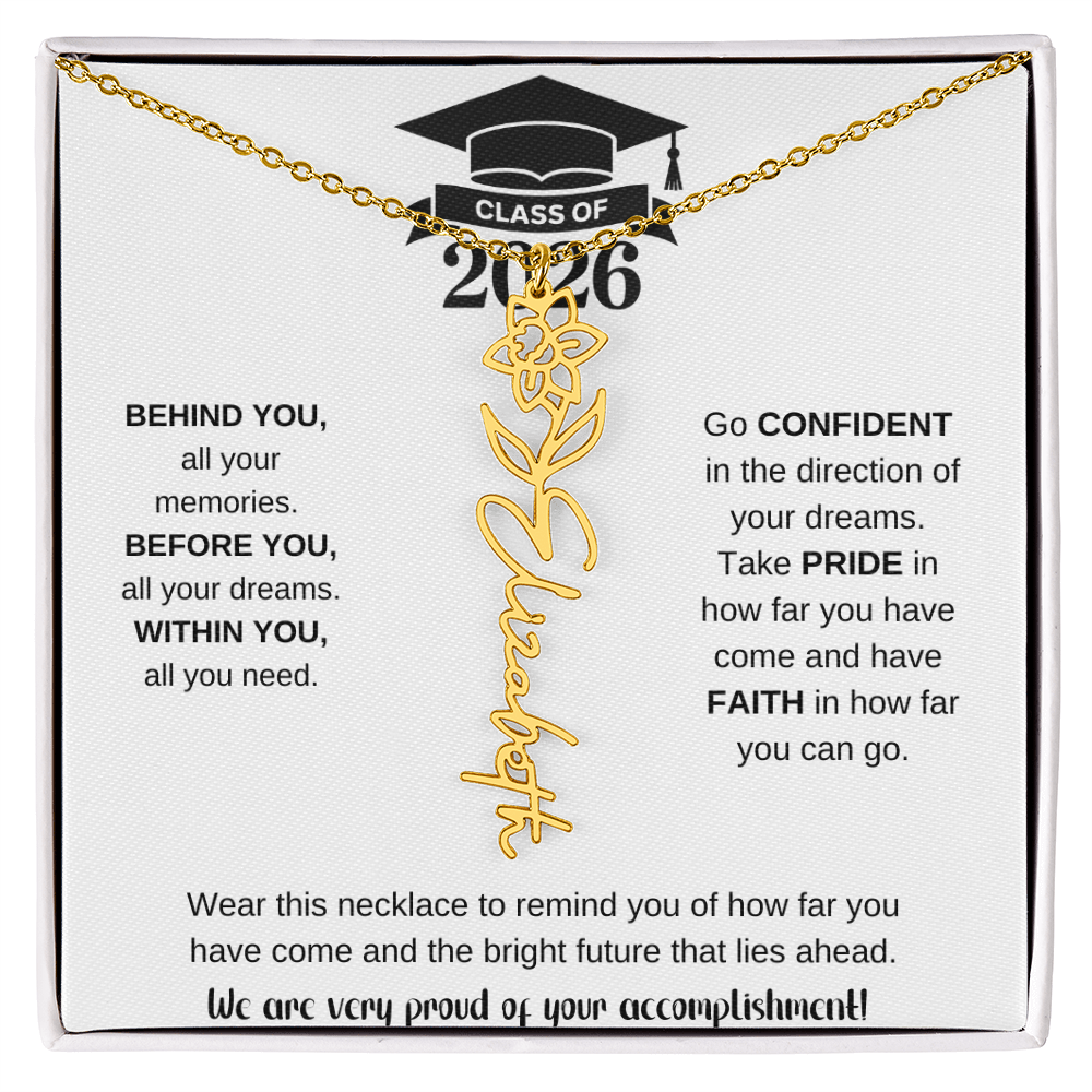 2026 Graduation Name Necklace