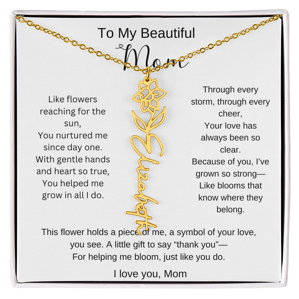 Personalized Mother's Day Necklace Gift for Mom