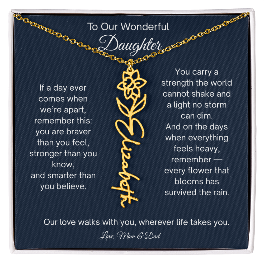 Personalized Daughter Necklace from Parents