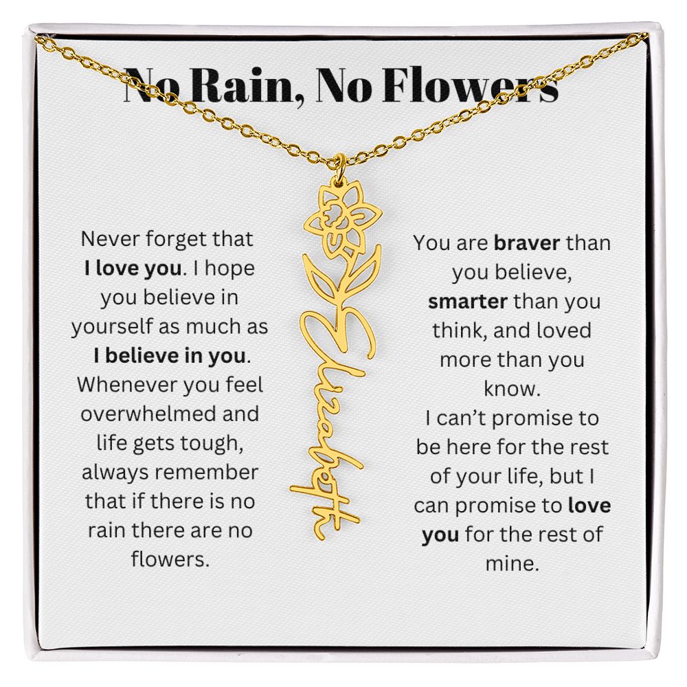 Personalized Flower Name Necklace 1