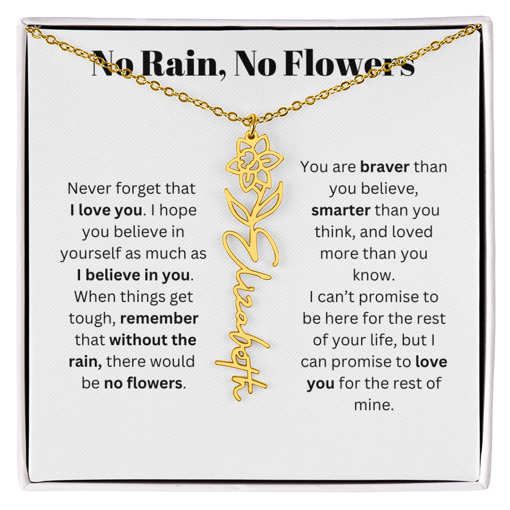 Personalized Flower Name Necklace 2